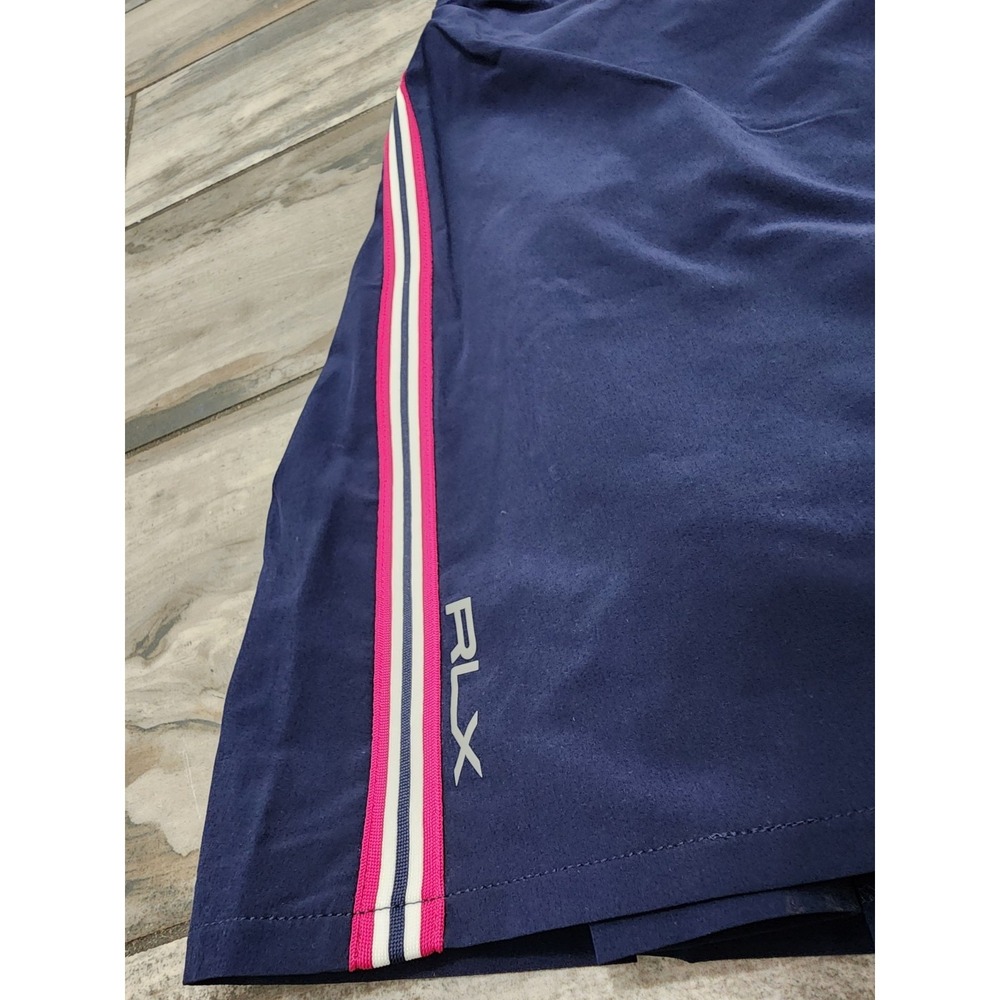 RLX Ralph Lauren Performance Fabric Wrap Skirt Golf Concept 1 Navy - Picture 2 of 11